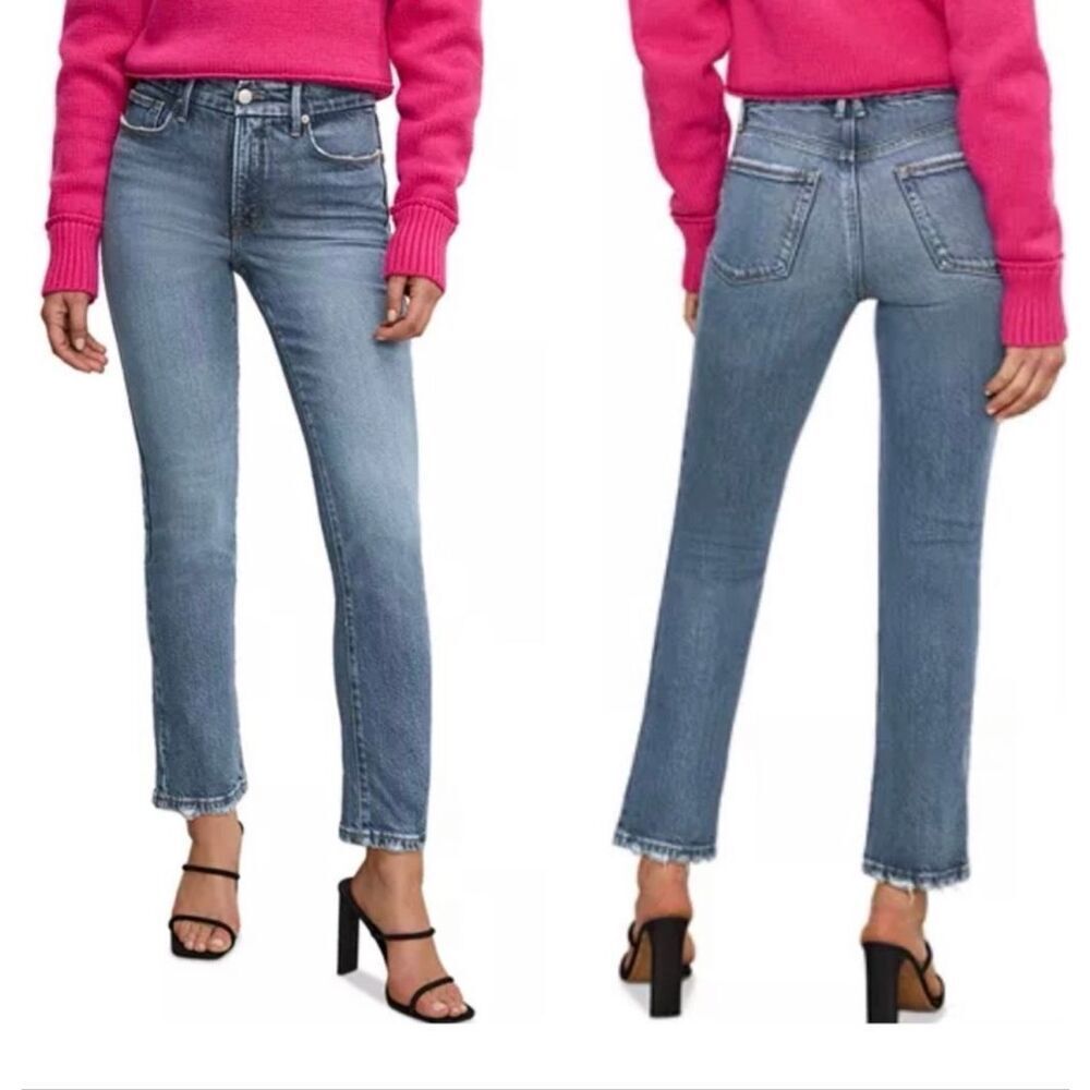 Good American Good Legs Straight Indigo 746